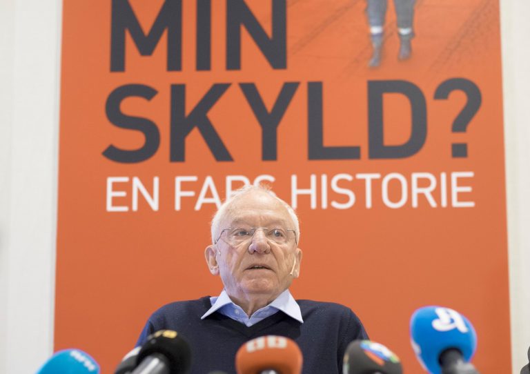Jens Breivik, the father of Norwegian terrorist Anders Behring Breivik speaks at a press conference in connection with the launch of his book, 