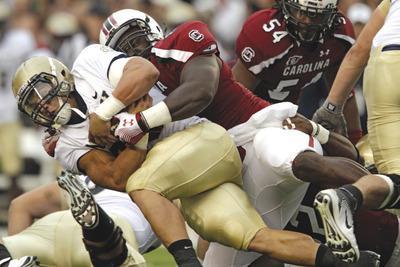 Brett Flashnick/AP
Navy fullback Alexander Teich was selected as one of 28 midshipmen from a class of 1,000 to be a part of the Navy SEALs, the elite special forces unit.