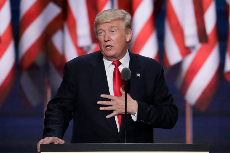 Thursday night's speech is likely to serve Donald Trump better than his sophisticated critics expect, for he managed mostly to avoid distractions and say what millions of voters want to hear. (AP Photo/J. Scott Applewhite)