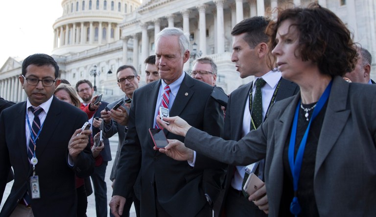 Sen. Ron Johnson's objections related to pass-through businesses appeared to be some of the biggest obstacles to passage this week. (AP Photo/Carolyn Kaster)