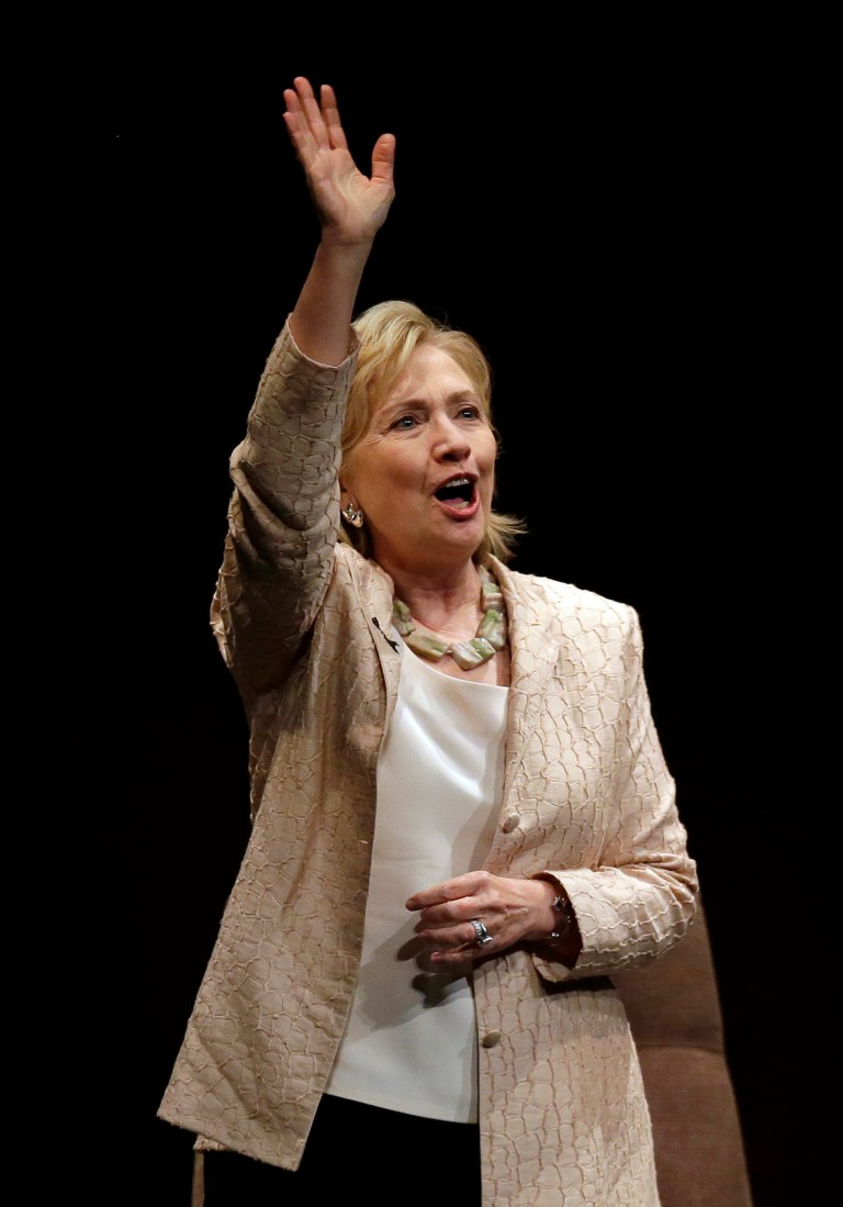 Former Secretary of State Hillary Rodham Clinton speaks about her new book 