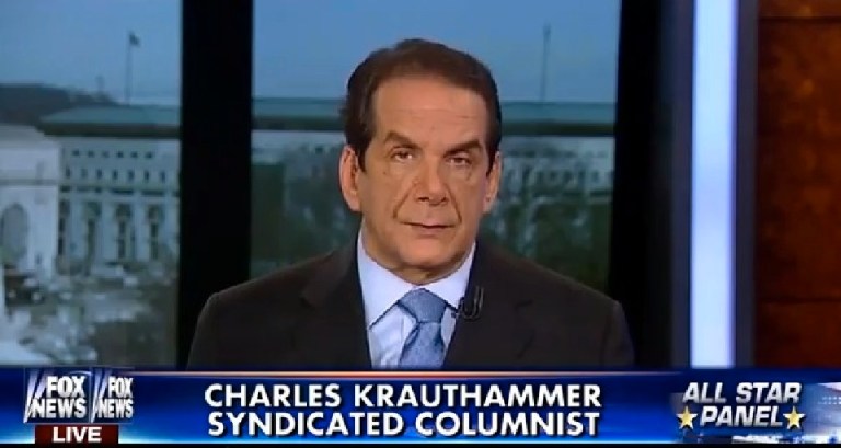 Conservative columnist Charles Krauthammer on Thursday said President Trump's claim that the Obama administration wiretapped his campaign headquarters indicates Trump's affinity for conspiracy theories. (Screenshot, Fox News)