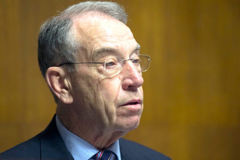 Jacquelyn Martin/AP
Sen. Chuck Grassley, R-Iowa, is among the more than a dozen Republican senators asking Majority Leader Harry Reid, D-Nev., to allow additional votes on amendments to the immigration-reform package.
In this June 11, 2013, photo, Sen. Chuck Grassley, R-Iowa, ranking Republican on the Senate Judiciary Committee speaks on Capitol Hill in Washington. Grassley says the Internal Revenue Service is about to pay $70 million in employee bonuses despite an Obama administration directive to cancel discretionary bonuses because of automatic spending cuts. He says his office has learned that the IRS is executing an agreement with the employeesÃ¢â¬â¢ union on Wednesday, June 19, 2013, to pay the bonuses. (AP Photo/
