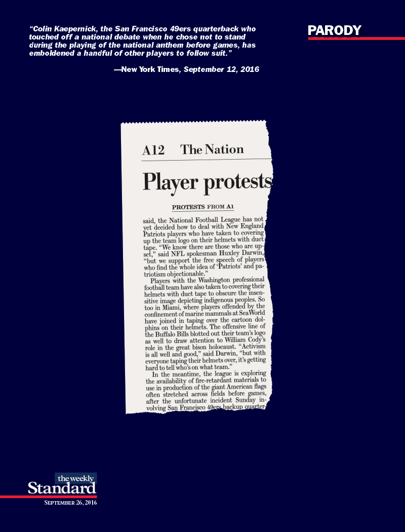 The NFL: All Protests, All the Time