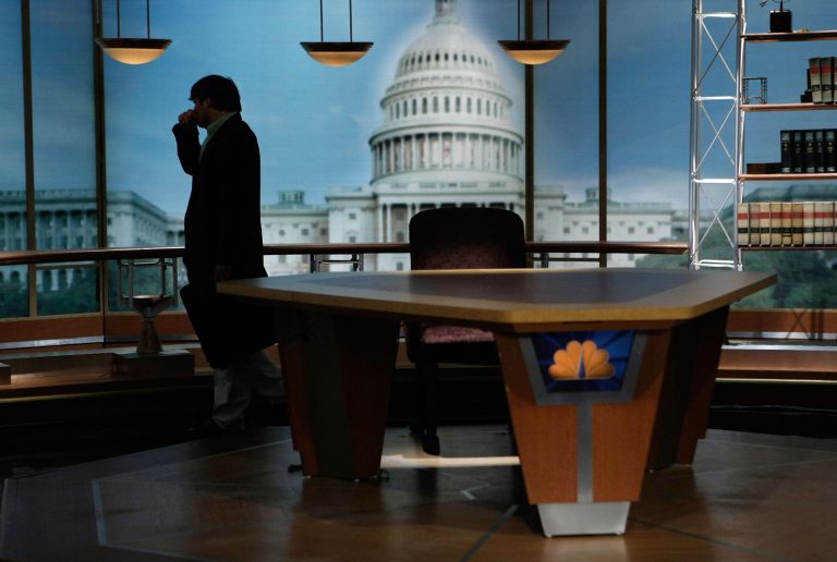 A taping of 'Meet the Press' June 15, 2008 at the NBC studios in Washington, DC. (Photo by Alex Wong/Getty Images for Meet the Press)