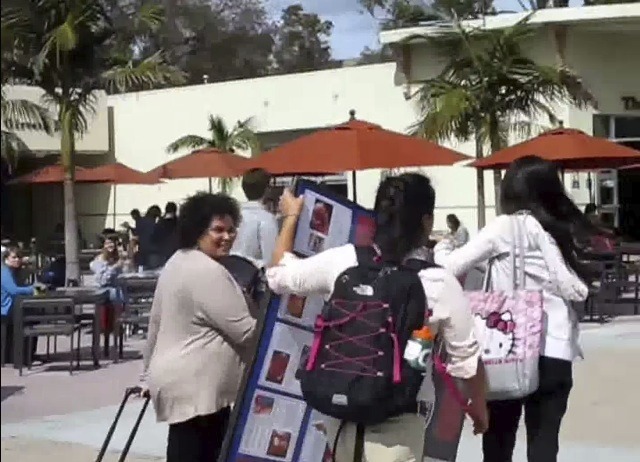 Mireille Miller-Young, facing camera, was sentenced on Saturday to 10 hours of anger management, 108 hours of community service, three years probation and fined nearly $500.