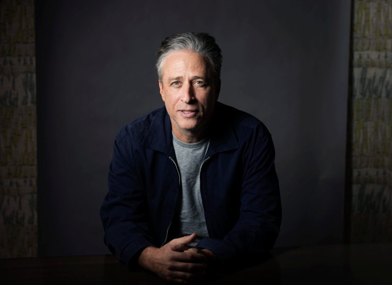 Jon Stewart offered former President George W. Bush a rare thank you on Monday. (AP Photo)