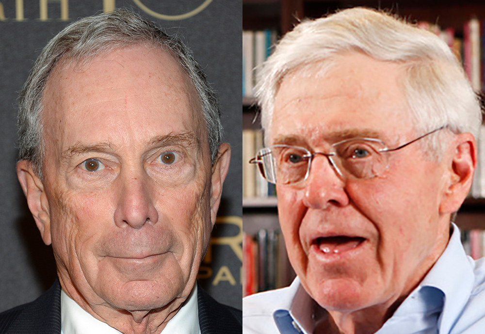 Mike Bloomberg, Charles Koch team up to deride ‘safe spaces’