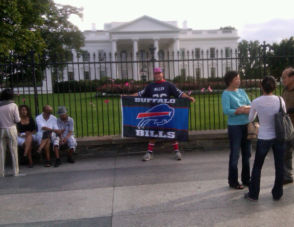 Sightings: Russert sports intense Buffalo Bills outfit
