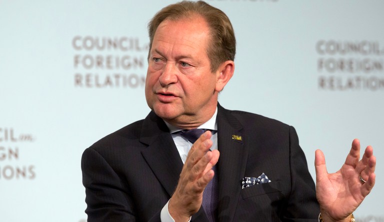 Inge Thulin is the seventh CEO to leave Trump's manufacturing council this week. (AP Photo/Mark Lennihan)
