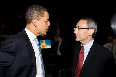 President Obama and John Podesta of the Center for American Progress. AP Photo