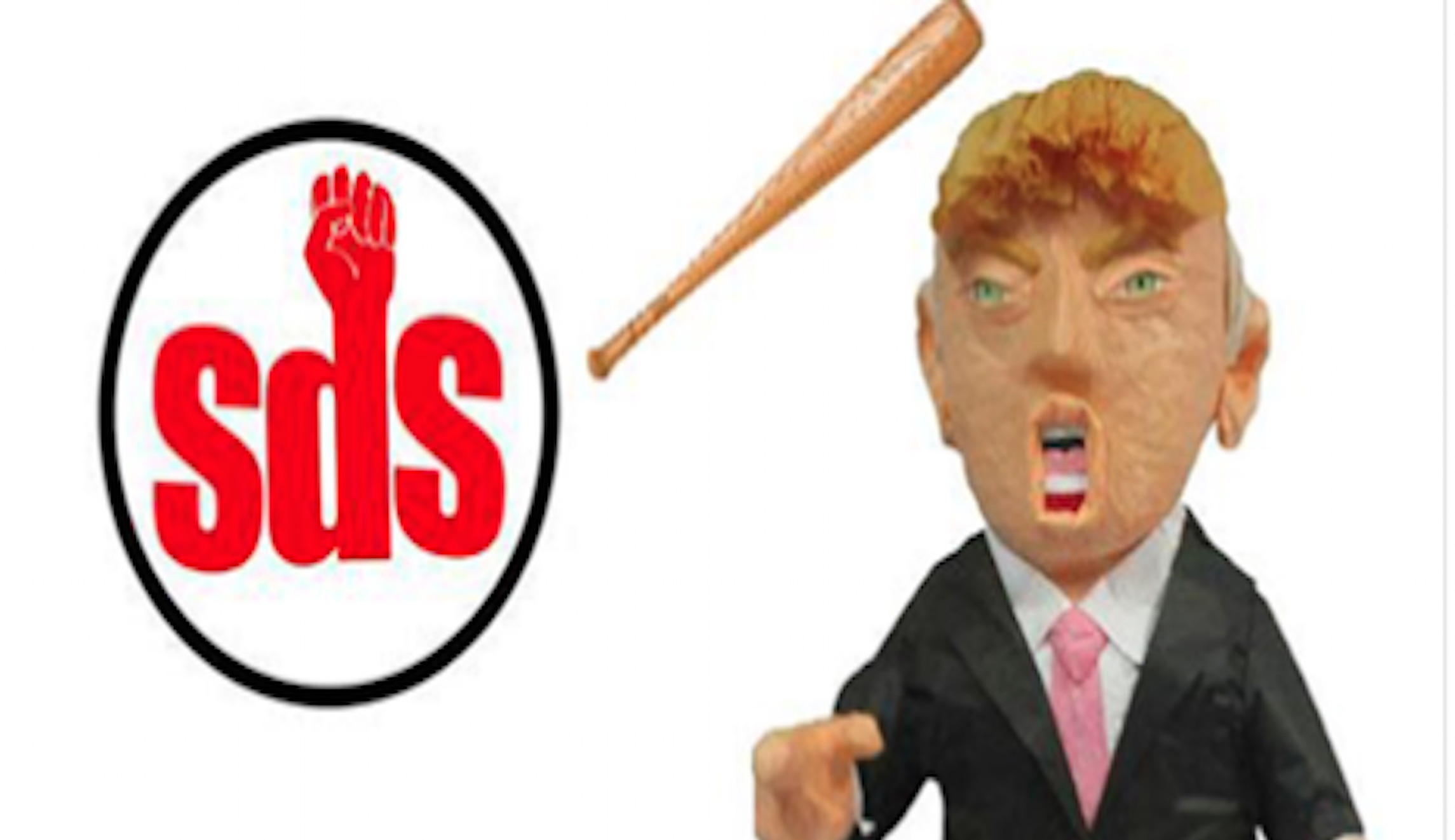 Students bash Trump piñata to protest one year in office