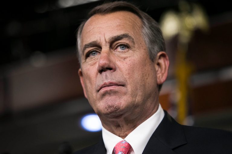 House Speaker John Boehner speaks at a news conference on Capitol Hill, in Washington, Thursday, March 19, 2015. Speaker Boehner and House Minority leader Nancy Pelosi are on the verge of securing a deal in fixing the Medicare 