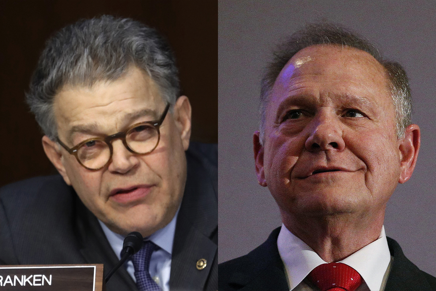 Al Franken gets a free pass from the media while Roy Moore gets the third degree