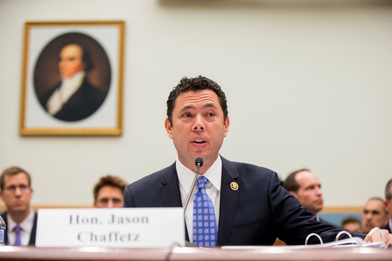 House Oversight Committee Chairman Rep. Jason Chaffetz is demanding the FBI provide additional details about the unauthorized individuals who may have handled Hillary Clinton's classified emails before the Justice Department took custody of her private server. (AP Photo/Andrew Harnik)
