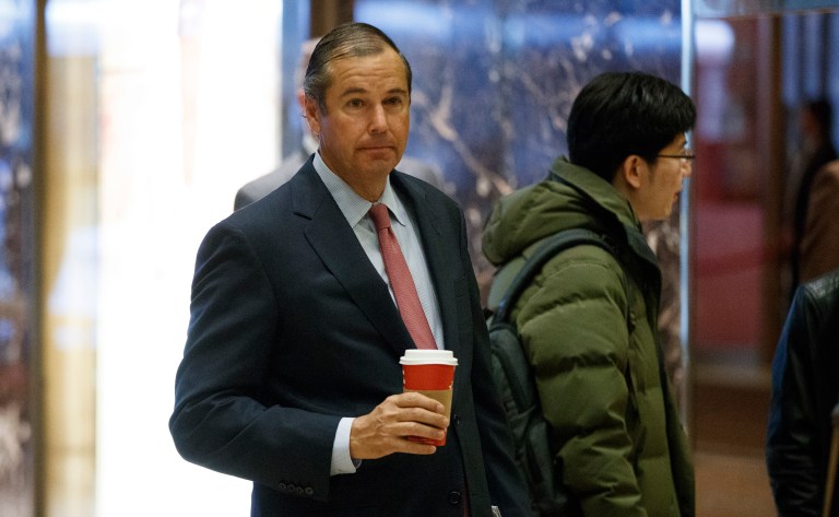 Ray Washburne served as vice chairman of Trump's Victory Committee and was formerly finance chairman for the Republican National Committee. He is currently a part of Trump's finance transition team. (AP Photo/Evan Vucci)