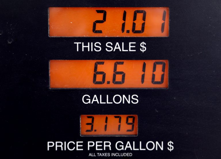 Inflation slipped in October for the first time in months as falling gasoline prices pulled down overall consumer prices. (AP Image)