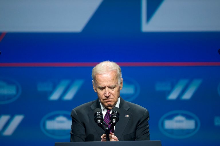 Biden said he and others like the families of the Sandy Hook victims —œrefuse to give up.—£ (AP Photo/Cliff Owen)