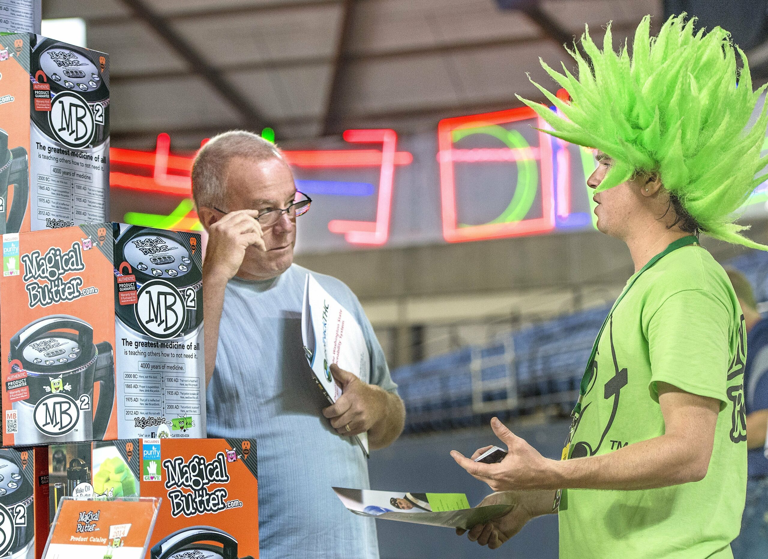 A trade convention for marijuana in Tacoma Dome