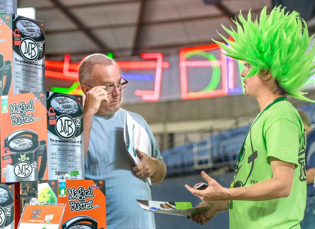 A trade convention for marijuana in Tacoma Dome
