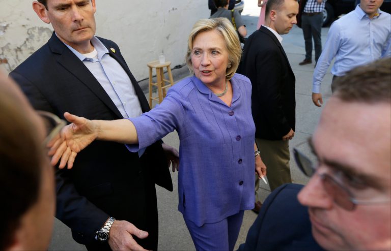 Democratic presidential candidate Hillary Rodham ClintonÂ 