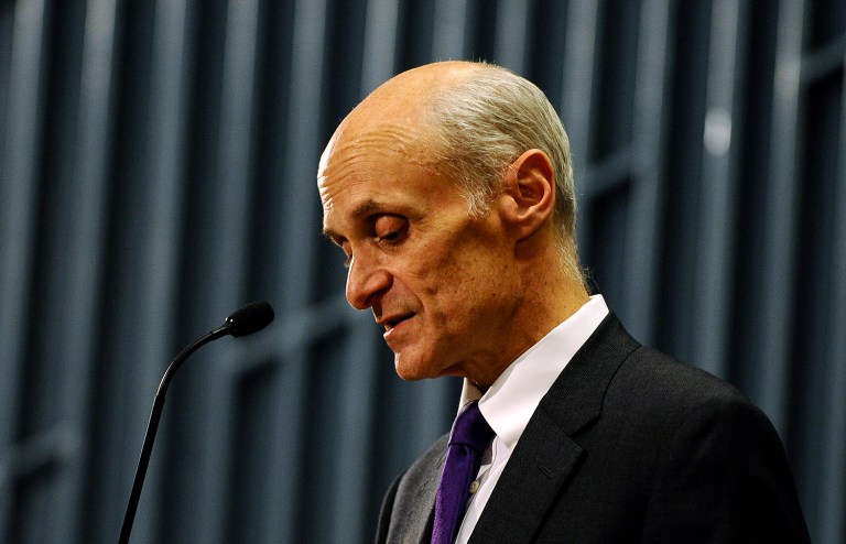 Chertoff says the commission's ambition to create a database of personal information from all voting Americans could entice criminal actors. (AP Photo/Jeff Zelevansky)