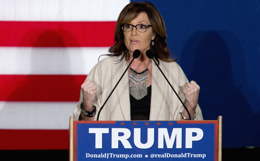 Palin cancels appearance for Trump after husband’s injury
