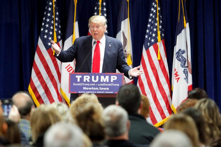 The New York businessman also tops the GOP field in support among nearly every demographic, the poll shows. (AP Photo/Matthew Holst)