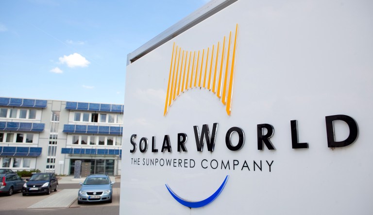 One of the two companies who have asked the Trump administration to impose tariffs on imported solar panels is Solar World Americas, a subsidiary of German company Solar World AG that is currently in bankruptcy. (Krisztian Bocsi/Bloomberg)