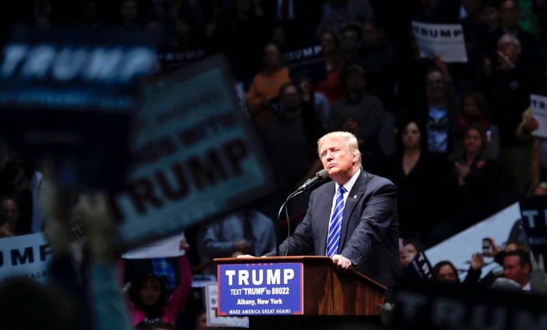 The poll found that 96 percent of those who supported Trump in November would vote for him again today, ABC said. (AP Photo/Mike Groll)