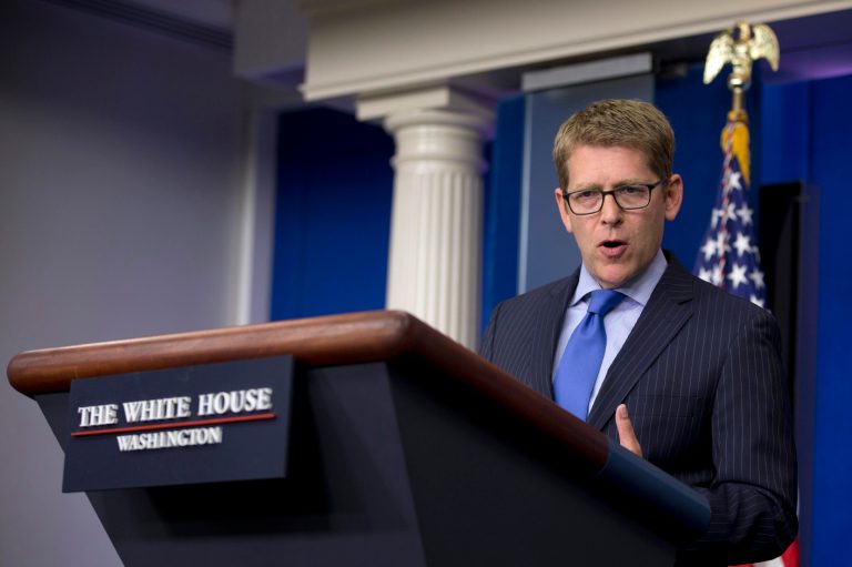 White House Press Secretary Jay Carney speaks during the daily news briefing at the White House in Washignton on Monday, July 8. (AP Photo/Carolyn Kaster)