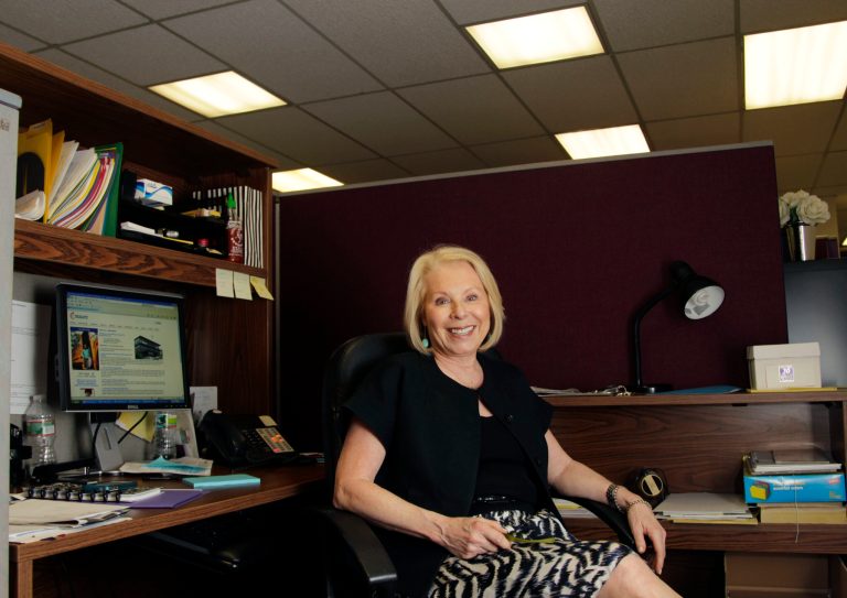   In this May 29, 2012 photo, Gail McDaniel poses at her office at My Sister's Place in White Plains, N.Y. McDaniel felt the need to upgrade her contribution to society. Laid off after a long career in retail, a company called ReServe, matched her with a job as assistant to the executive director at a women's shelter. ReServe pairs professionals over 55 with nonprofit groups or public agencies that can use their skills.(AP Photo/Seth Wenig)  