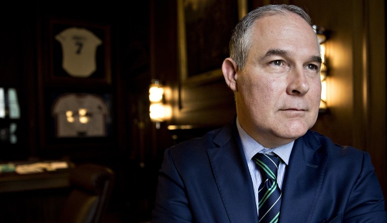 Scott Pruitt, administrator of the Environmental Protection Agency, has faced harsh criticism that he has not only attempted to keep his work hidden, but has sought to silence those who would oppose him. (Andrew Harrer/Bloomberg)