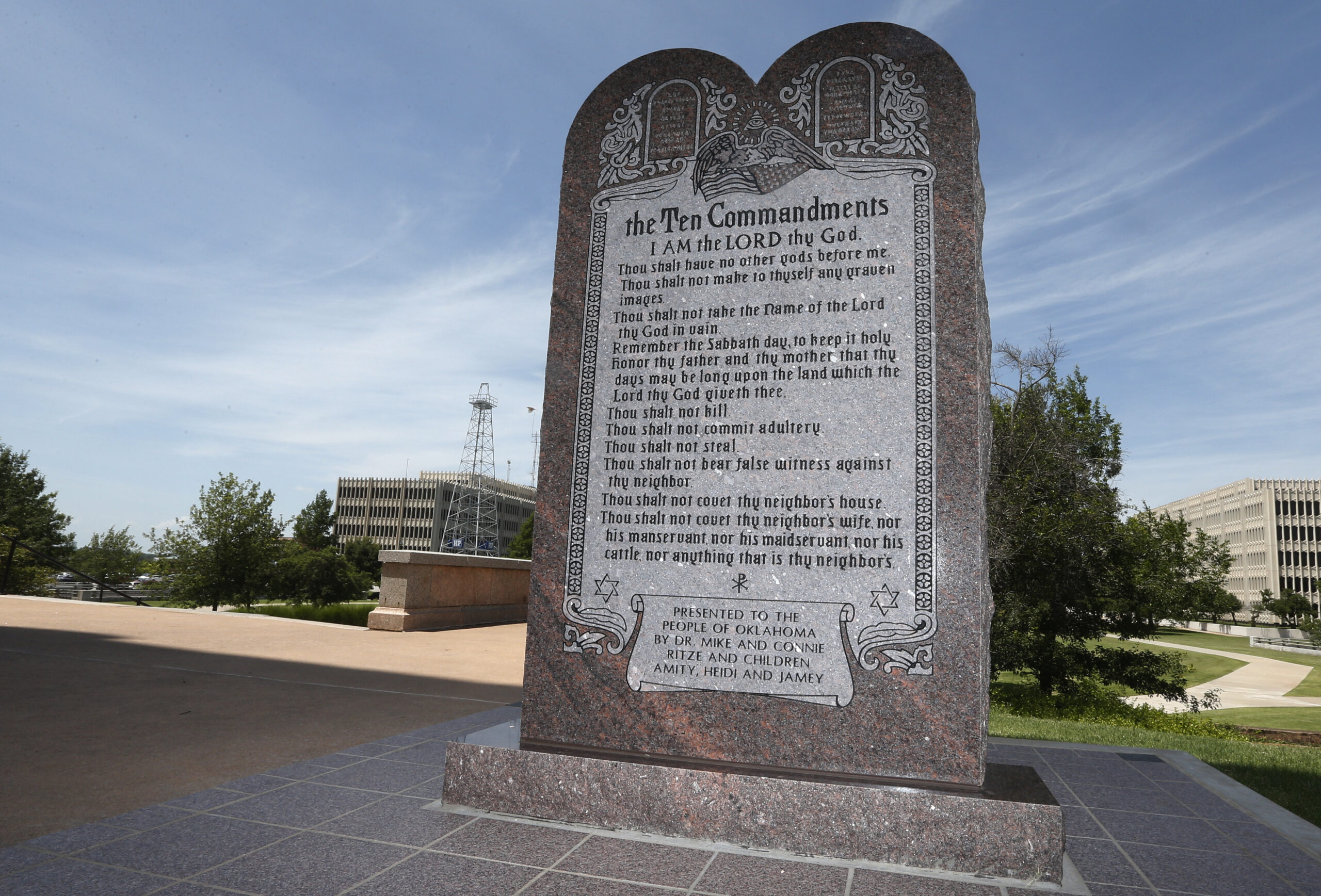 Oklahoma Supreme Court orders Ten Commandments removed from Capitol
