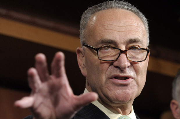 In this May 17 file photo, Sen. Charles Schumer, D-N.Y., gestures during a news conference on Capitol Hill. (AP Photo/Susan Walsh, File)