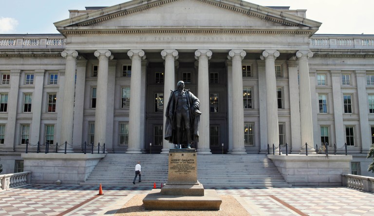 The proposal, a 57-page report ordered by President Trump last April, would stop short of fully repealing the Dodd-Frank provision allowing the Federal Deposit Insurance Corporation to take over a failing big bank and reorganize it using federal funds. (AP Photo/Jacquelyn Martin, File)