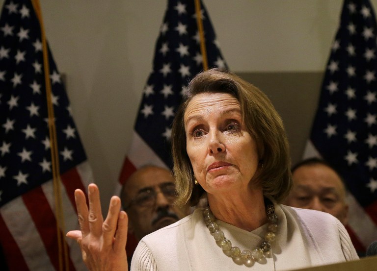House Minority Leader Nancy Pelosi took issue with several parts of Rep. Devin Nunes' statements to the press. (AP Photo/Jeff Chiu)