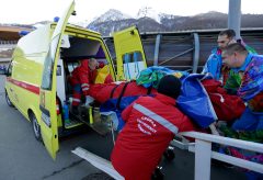 Worker hit by bobsled is stable after surgery