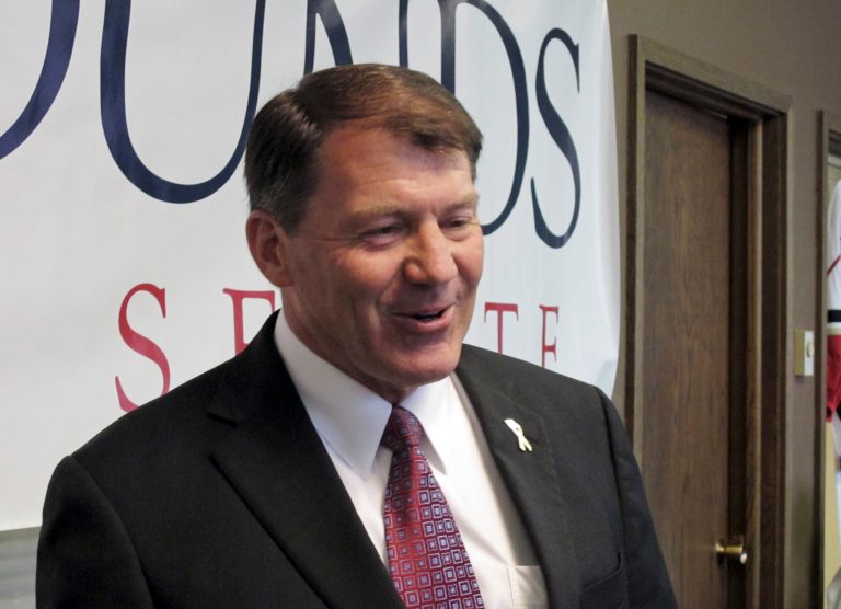 GOP internal polls show a low double-digit lead for their nominee, Mike Rounds. (AP/Nora Hertel)