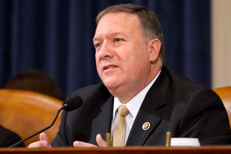 Rep. Mike Pompeo, R-Kan., proposed legislation on Thursday to block U.S. purchases of Iran's heavy water. (AP Photo/Jacquelyn Martin, File)