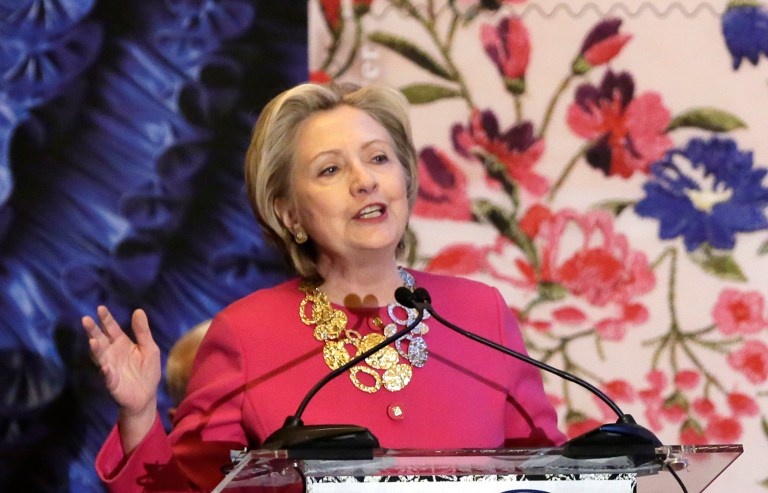 Hillary Clinton chided President Trump in a tweet on Friday over demands of the presidency. (AP Photo/Richard Drew)