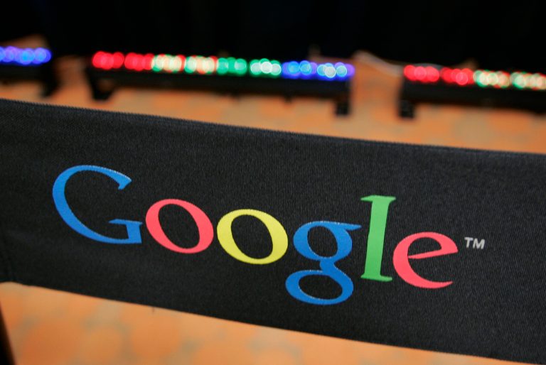FILE - This Sept. 2, 2008 file photo shows the Google logo on a chair at the company's headquarters in in Mountain View, Calif. Google Inc. on Wednesday, April 17, 2013 is expected to announce it's taking over a troubled municipal fiber-optic system in a high-tech corridor of Utah, making Provo the third Google Fiber city. (AP Photo/Paul Sakuma, File)
