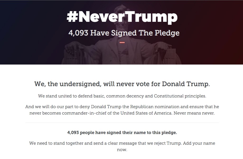 Anti-Trump PAC launches NeverTrump.com