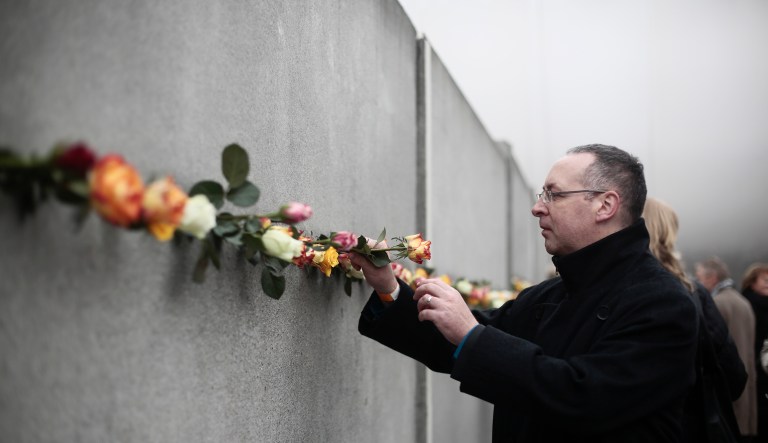 The wall was constructed in 1961 and kept Germans in the eastern side of the city from fleeing to the west after 3.5 million had left following World War II. (AP Photo/Markus Schreiber)