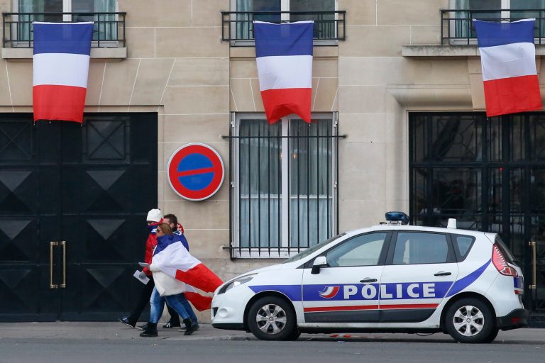 French authorities said they have apprehended three suspects in connection with two separate shootings, including the November attack that left 130 people dead. (AP Photo/Francois Mori)