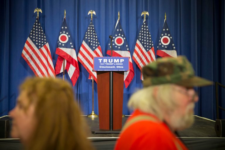 Donald Trump's impending nomination takes the GOP in a direction different from any that their party has taken in about two generations. (AP Photo/John Minchillo)