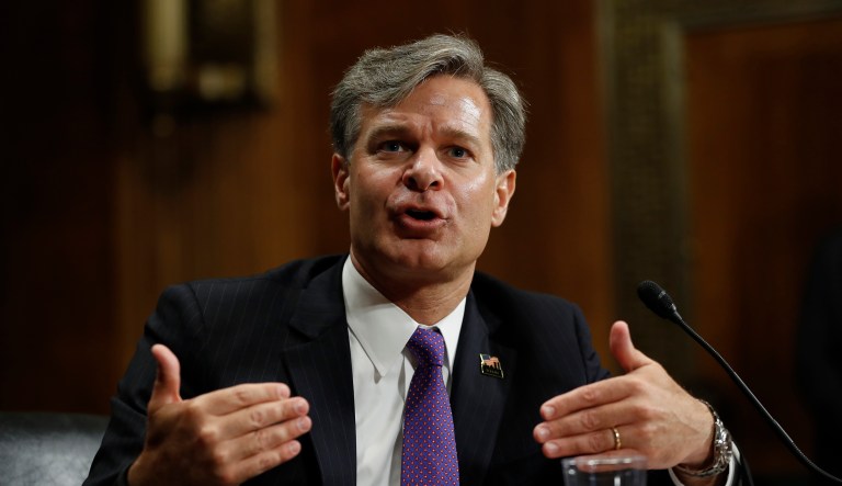 McConnell noted that Christopher Wray was smoothly reported out of the Senate Judiciary Committee by a vote of 20-0 late last month. (AP Photo/Pablo Martinez Monsivais)