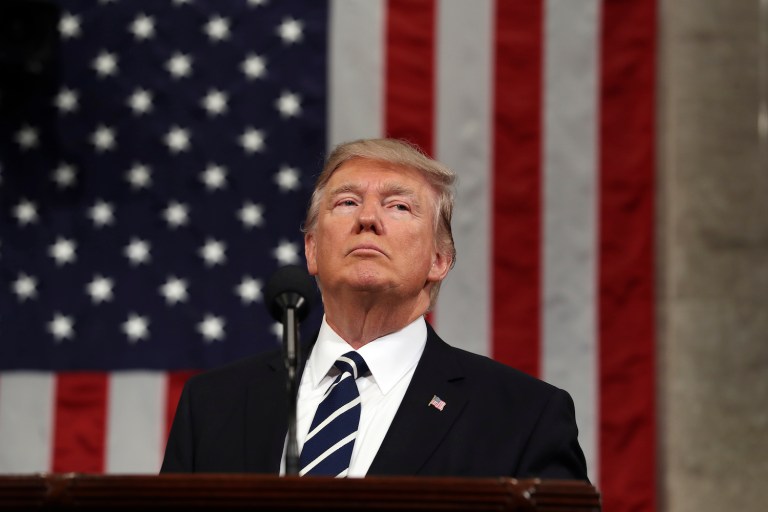 The bleak picture of the U.S. economy Trump depicted on the campaign cannot have disappeared in two months. (AP)