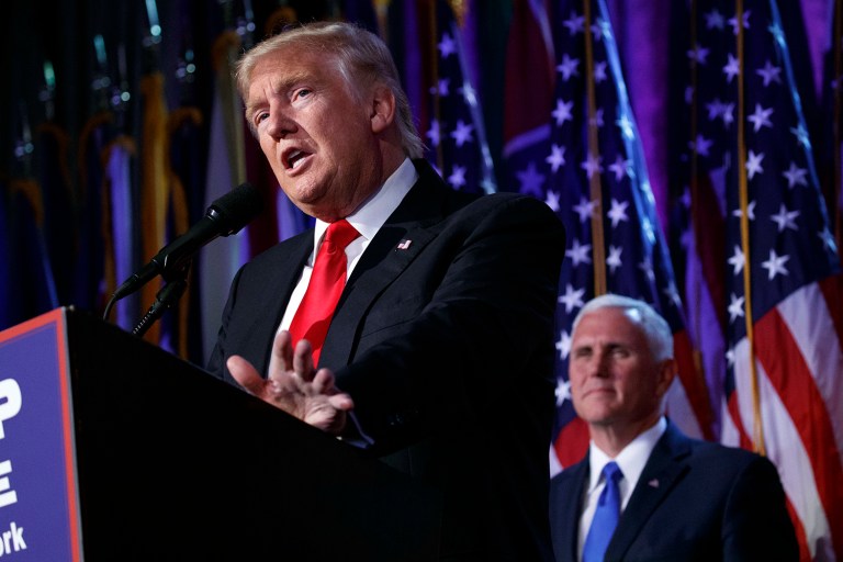 President-elect Donald Trump said he plans to make decisions 