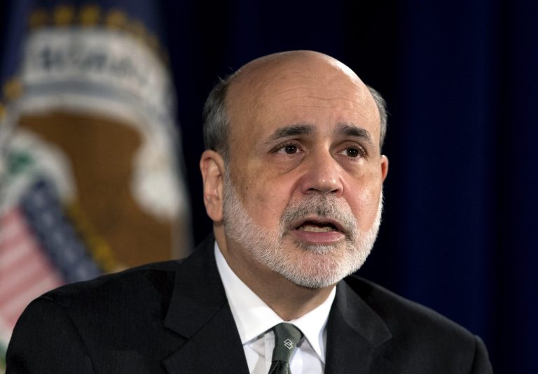   Federal Reserve Chairman Ben Bernanke speaks during a news conference at the Federal Reserve Board in Washington, Wednesday, Dec. 12, 2012, following the Federal Open Market Committee meeting. The U.S. economy is already being hurt by the 